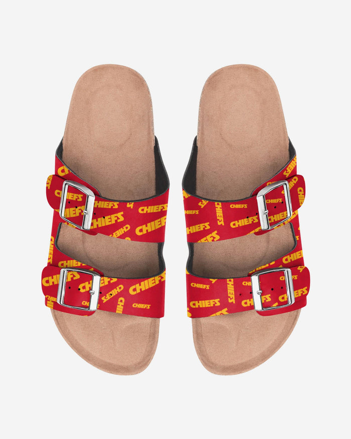 Kansas City Chiefs Womens Mini Print Double Buckle Sandal FOCO S - FOCO.com