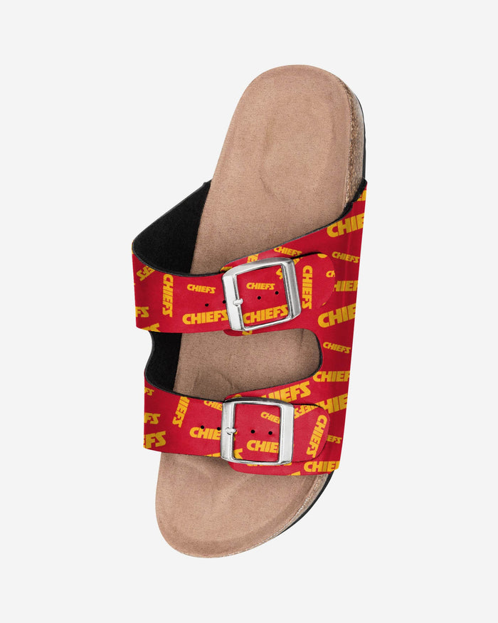 Kansas City Chiefs Womens Mini Print Double Buckle Sandal FOCO - FOCO.com