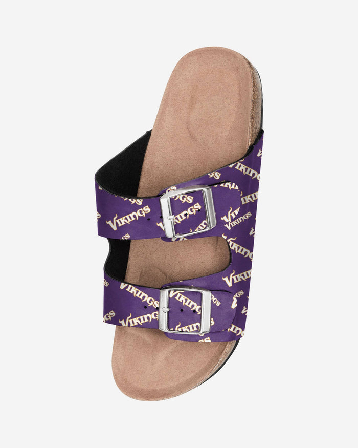 Minnesota Vikings Womens Mini Print Double Buckle Sandal FOCO - FOCO.com