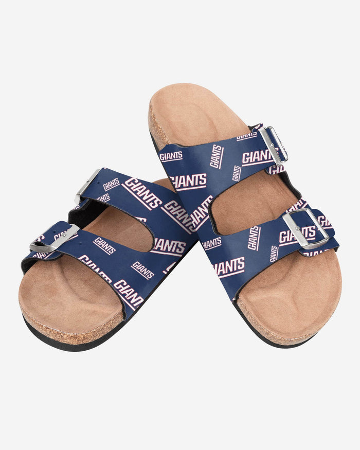 New York Giants Womens Mini Print Double Buckle Sandal FOCO - FOCO.com