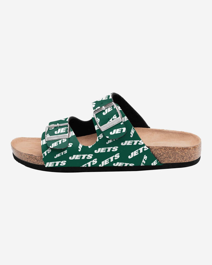 New York Jets Womens Mini Print Double Buckle Sandal FOCO - FOCO.com