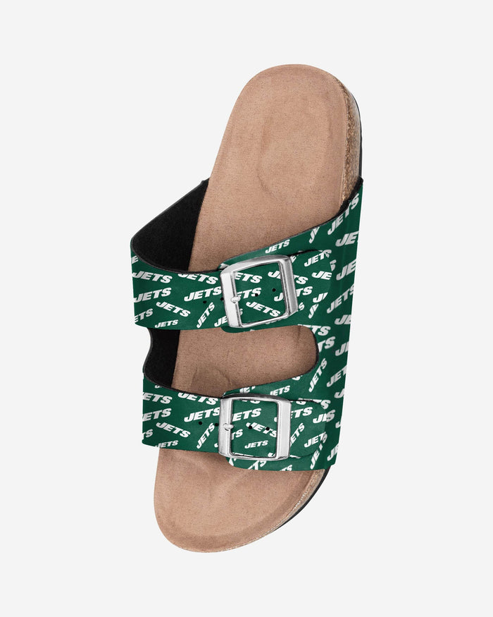 New York Jets Womens Mini Print Double Buckle Sandal FOCO - FOCO.com