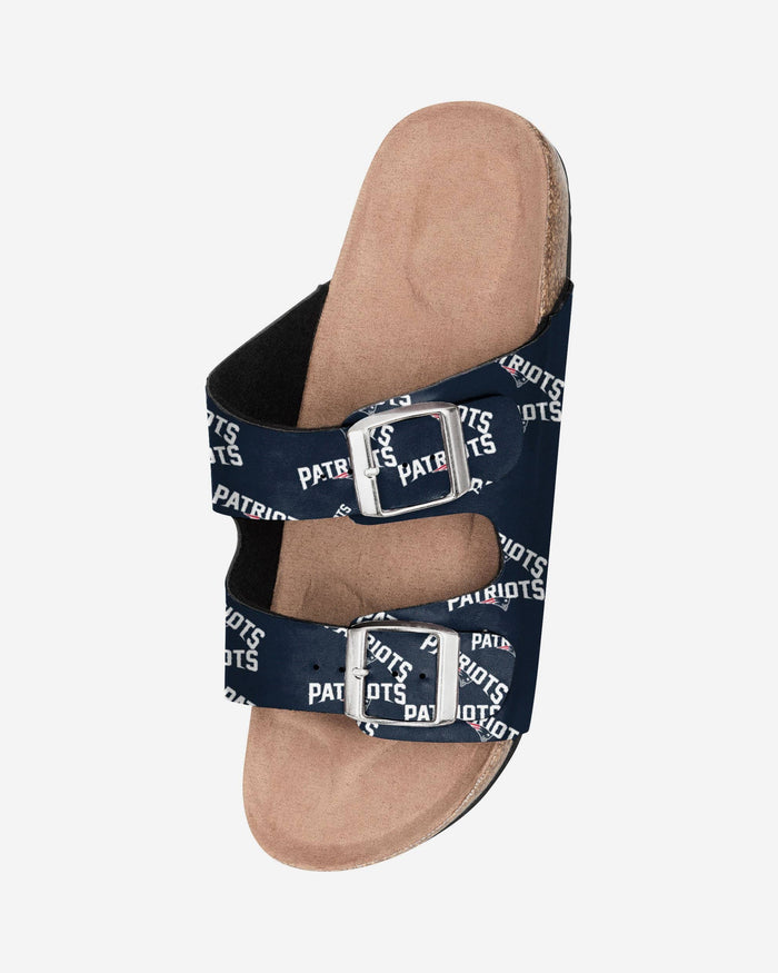 New England Patriots Womens Mini Print Double Buckle Sandal FOCO - FOCO.com