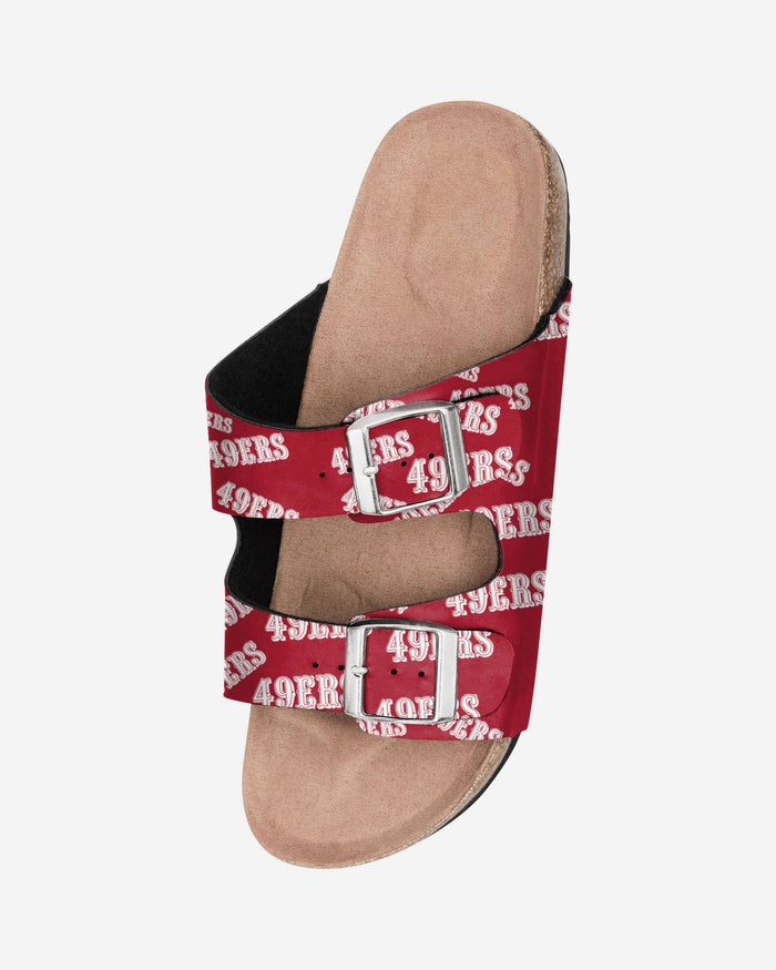 San Francisco 49ers Womens Mini Print Double Buckle Sandal FOCO - FOCO.com