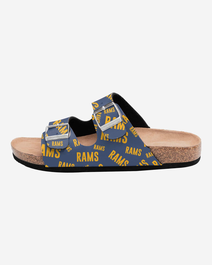 Los Angeles Rams Womens Mini Print Double Buckle Sandal FOCO - FOCO.com