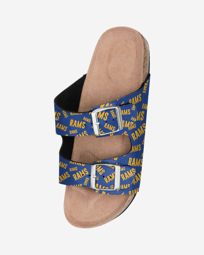 Los Angeles Rams Womens Mini Print Double Buckle Sandal FOCO - FOCO.com