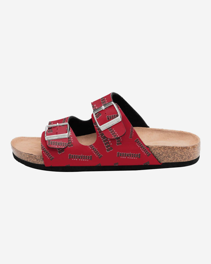 Tampa Bay Buccaneers Womens Mini Print Double Buckle Sandal FOCO - FOCO.com