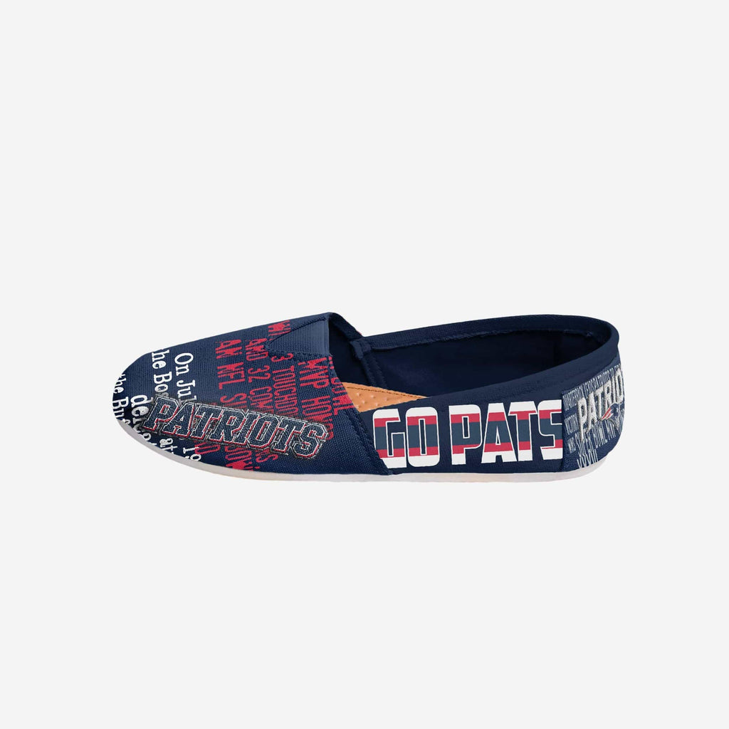 New England Patriots Thematic Womens Canvas Shoe FOCO - FOCO.com