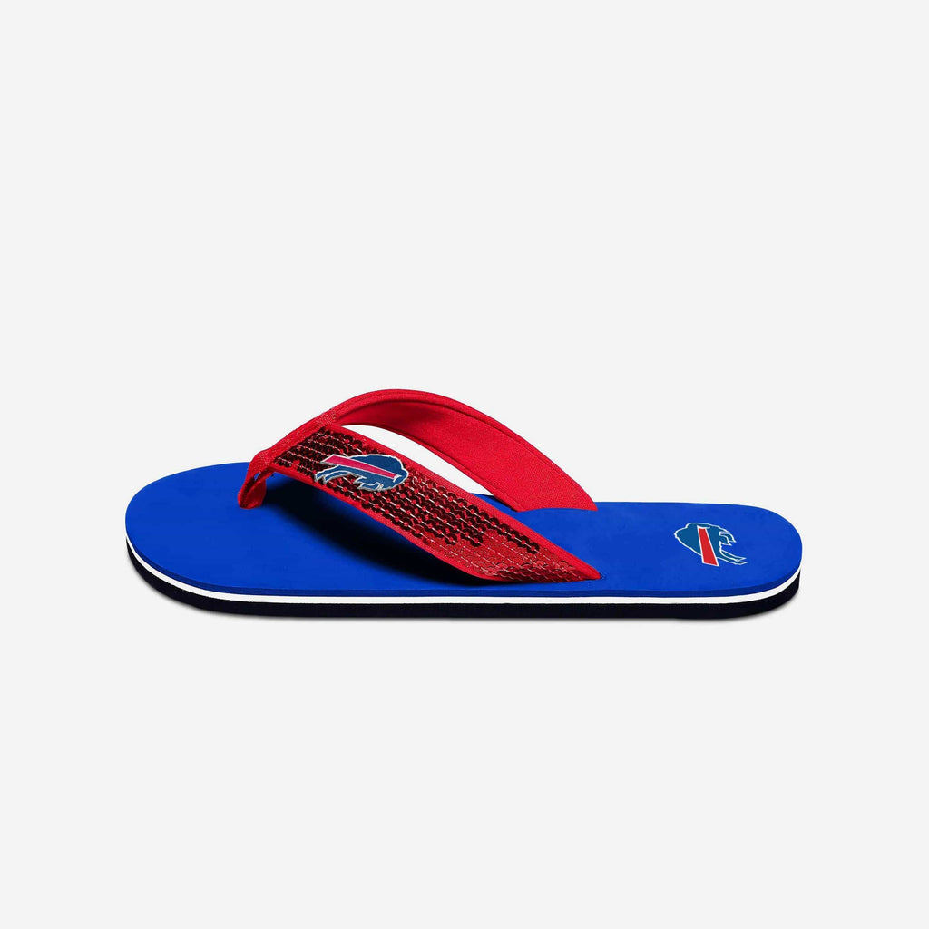 Buffalo Bills Womens Sequin Flip Flop FOCO - FOCO.com