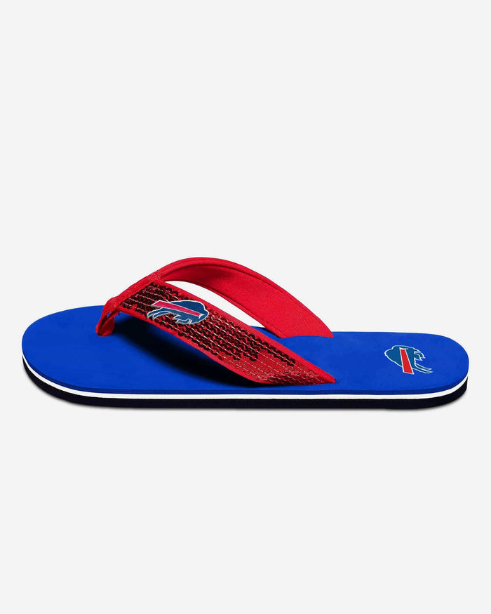 Buffalo Bills Womens Sequin Flip Flop FOCO - FOCO.com