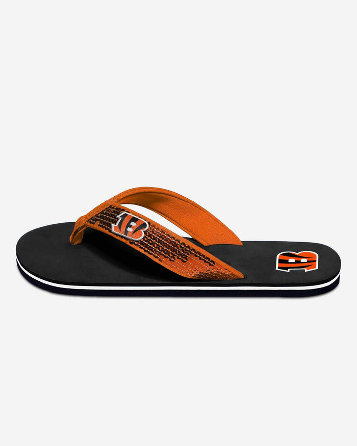 Cincinnati Bengals Womens Sequin Flip Flop FOCO - FOCO.com