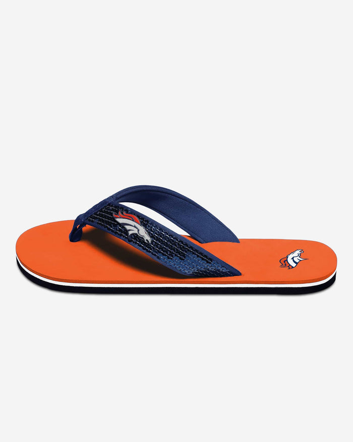 Denver Broncos Womens Sequin Flip Flop FOCO - FOCO.com