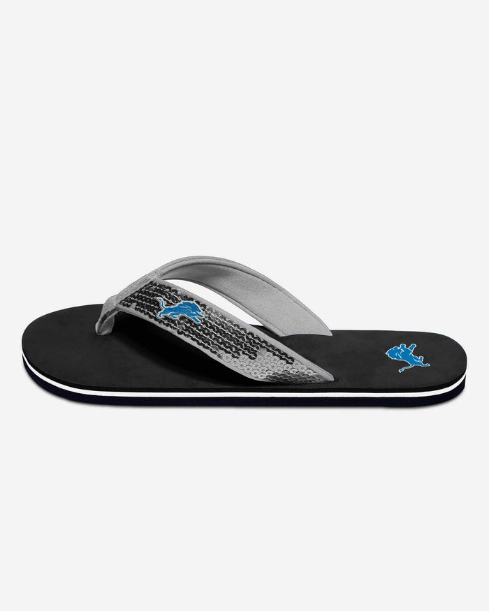 Detroit Lions Womens Sequin Flip Flop FOCO - FOCO.com