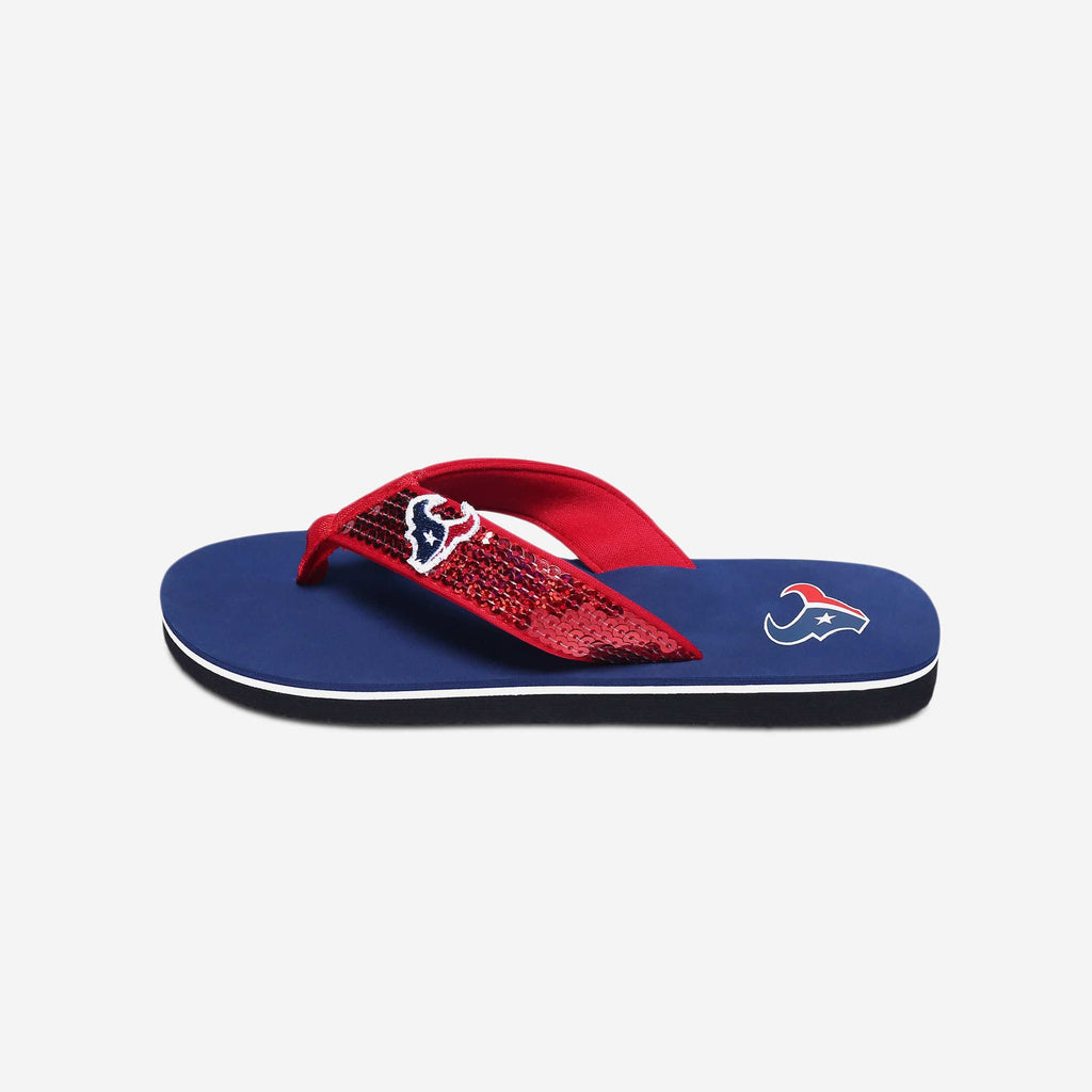 Houston Texans Womens Sequin Flip Flop FOCO - FOCO.com