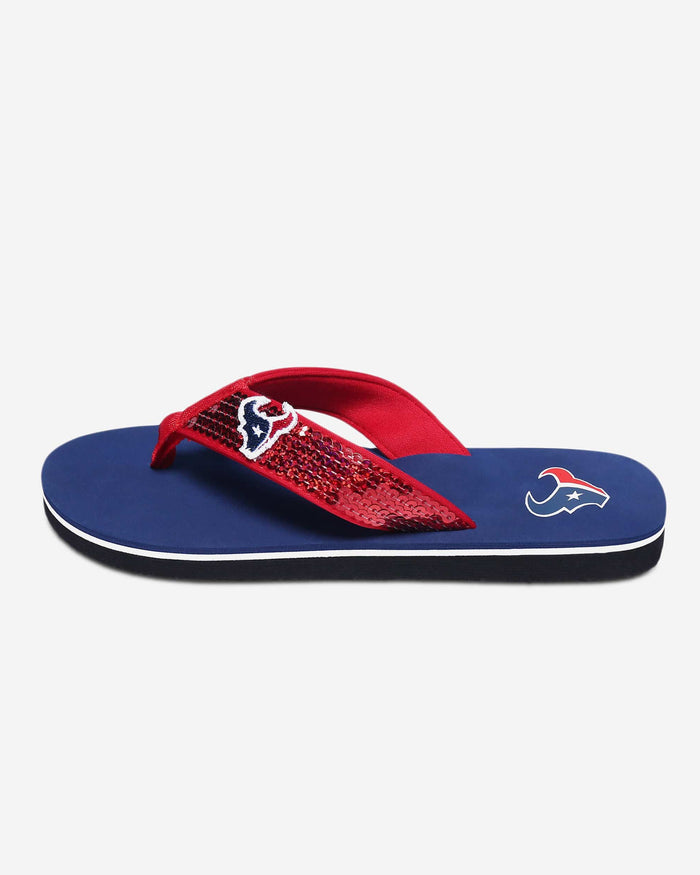 Houston Texans Womens Sequin Flip Flop FOCO - FOCO.com