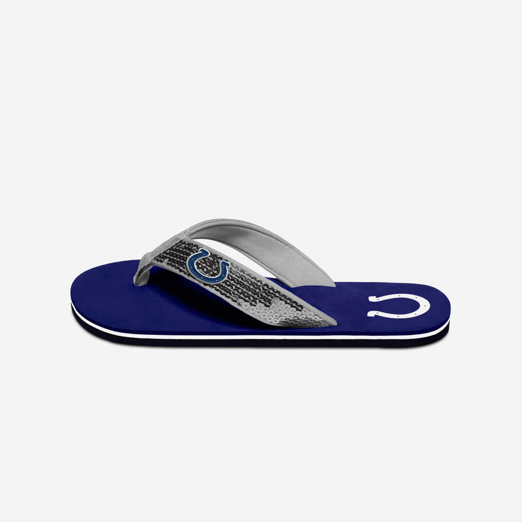 Indianapolis Colts Womens Sequin Flip Flop FOCO - FOCO.com