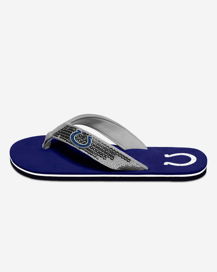 Indianapolis Colts Womens Sequin Flip Flop FOCO - FOCO.com