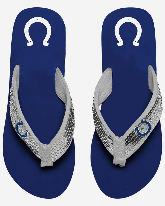 Indianapolis Colts Womens Sequin Flip Flop FOCO - FOCO.com