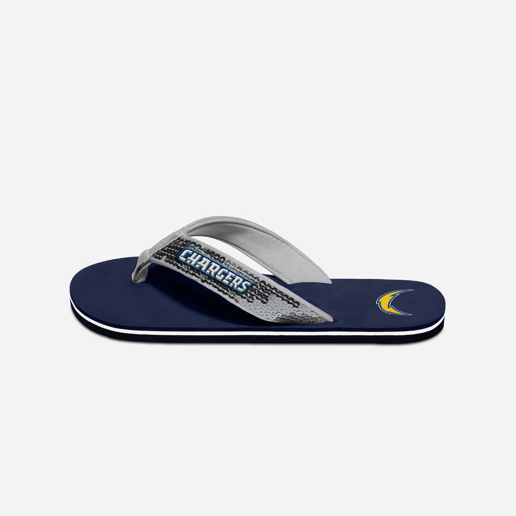 Los Angeles Chargers Womens Sequin Flip Flop FOCO - FOCO.com