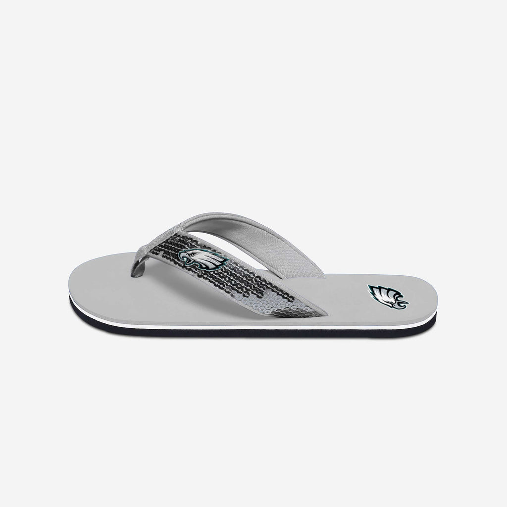 Philadelphia Eagles Womens Sequin Flip Flop FOCO - FOCO.com