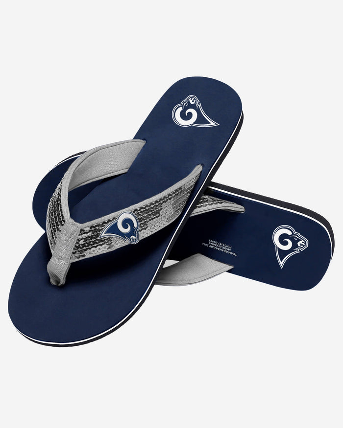 Los Angeles Rams Womens Original Sequin Flip Flop FOCO - FOCO.com