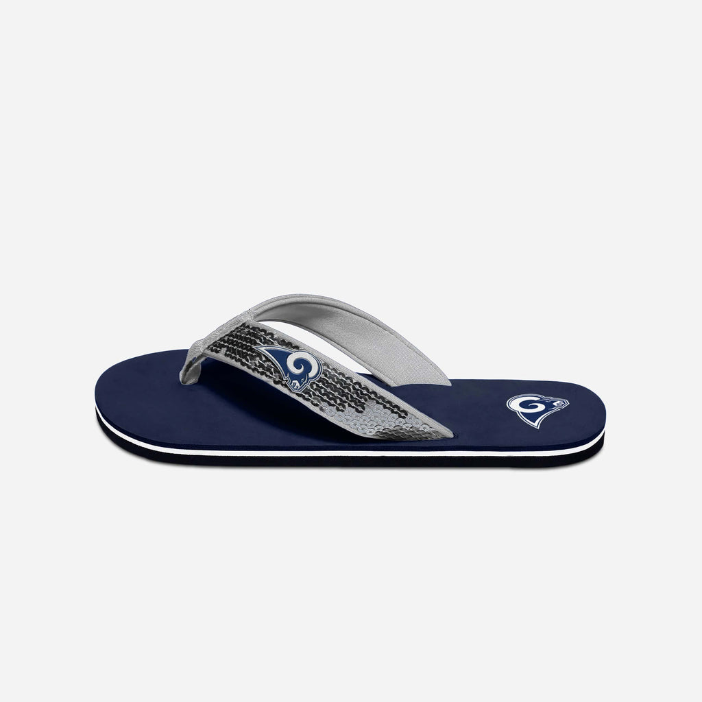 Los Angeles Rams Womens Original Sequin Flip Flop FOCO - FOCO.com