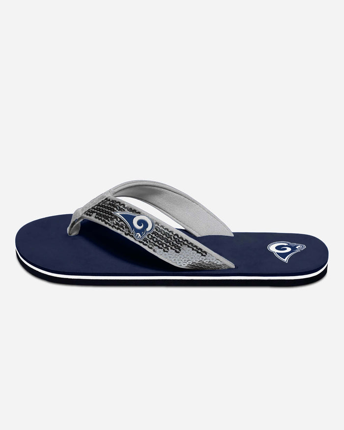 Los Angeles Rams Womens Original Sequin Flip Flop FOCO - FOCO.com