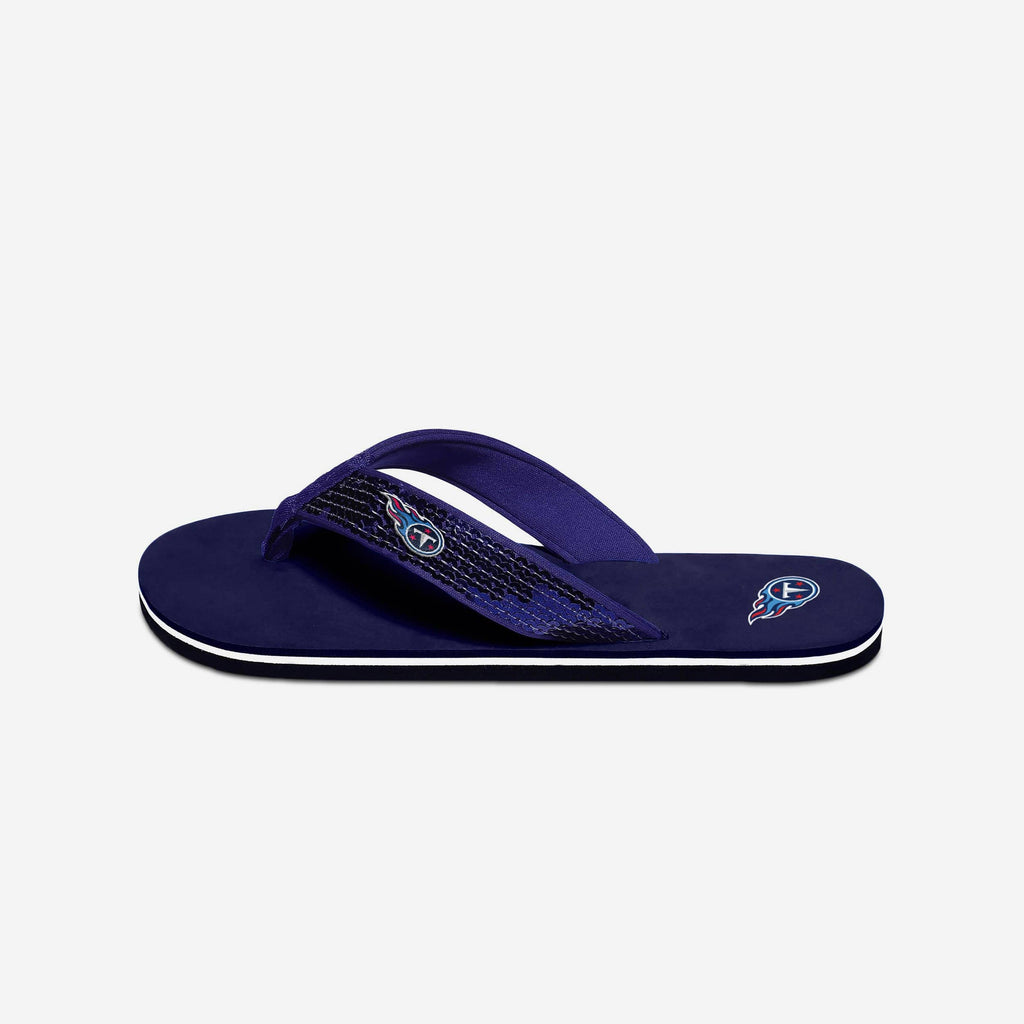 Tennessee Titans Womens Sequin Flip Flop FOCO - FOCO.com