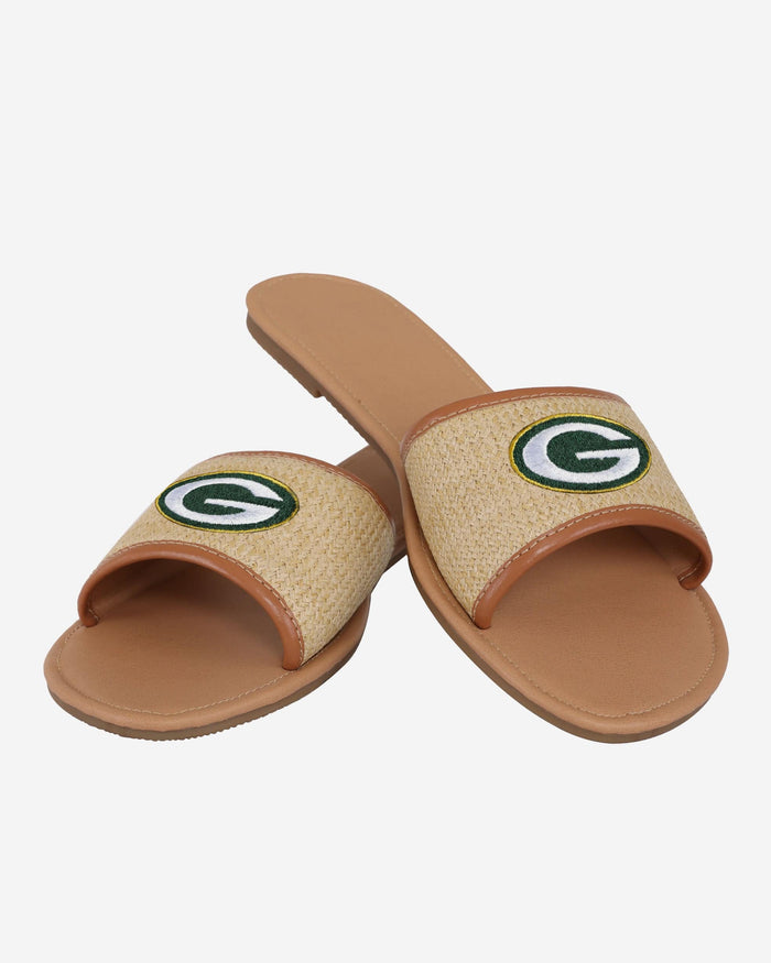 Green Bay Packers Womens Straw Slide FOCO - FOCO.com