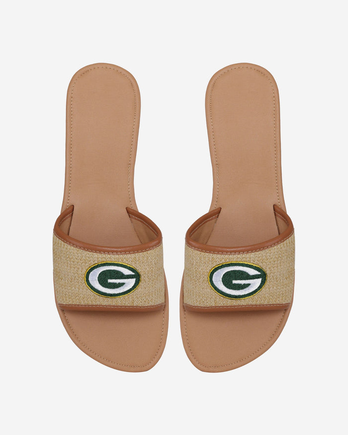 Green Bay Packers Womens Straw Slide FOCO S - FOCO.com