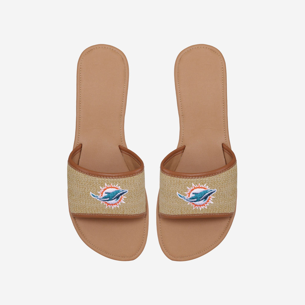 Miami Dolphins Womens Straw Slide FOCO S - FOCO.com