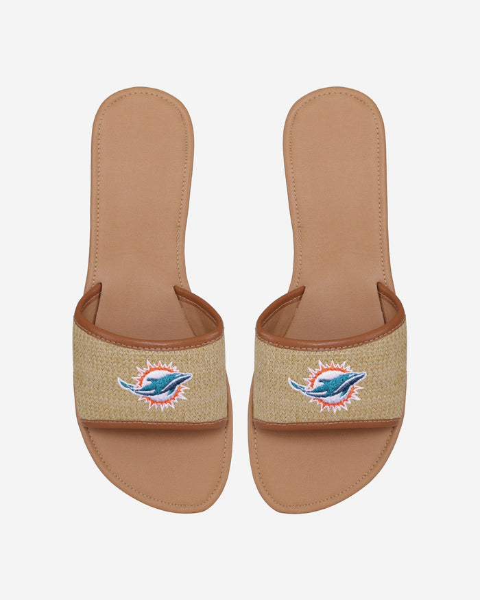 Miami Dolphins Womens Straw Slide FOCO S - FOCO.com