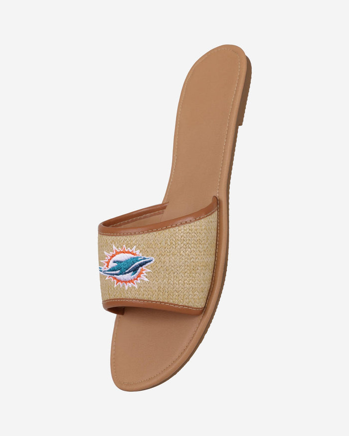 Miami Dolphins Womens Straw Slide FOCO - FOCO.com