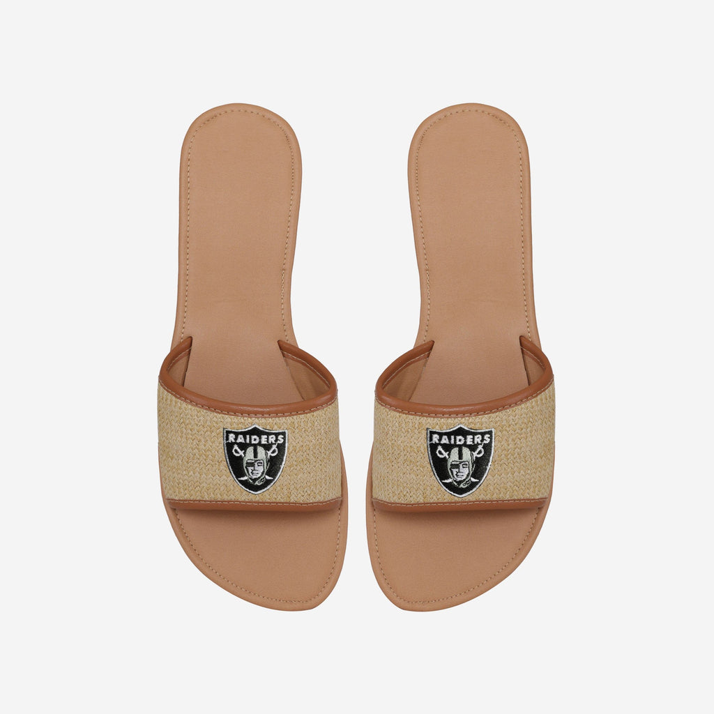 Las Vegas Raiders Womens Straw Slide FOCO S - FOCO.com