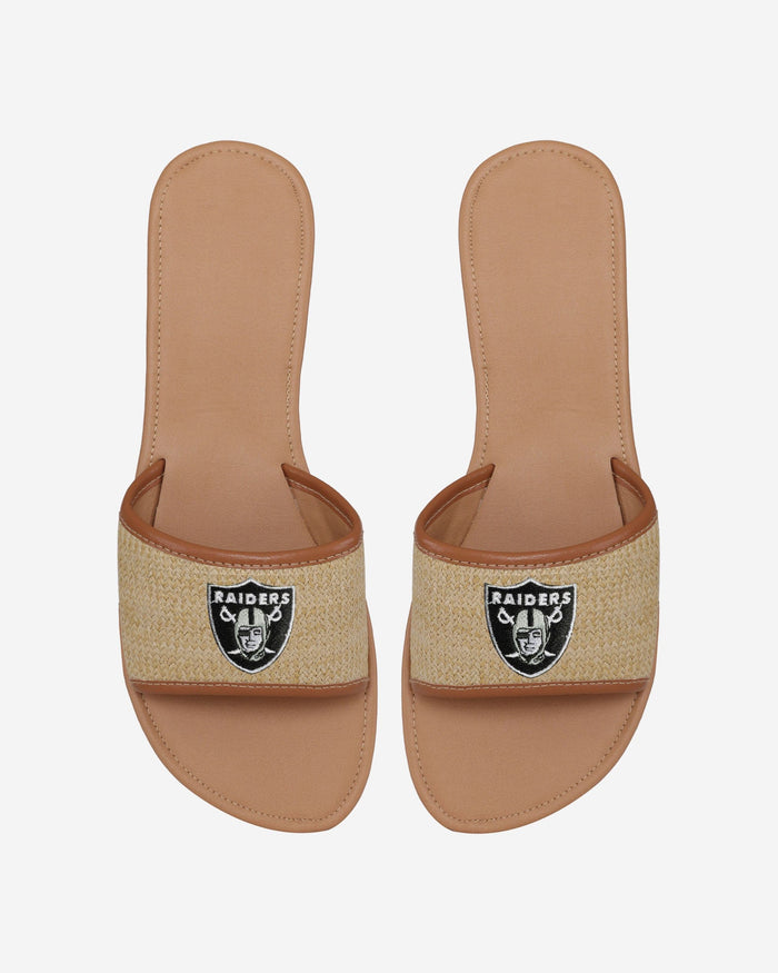 Las Vegas Raiders Womens Straw Slide FOCO S - FOCO.com