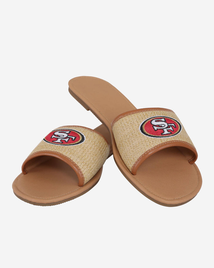 San Francisco 49ers Womens Straw Slide FOCO - FOCO.com