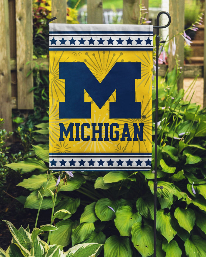 Michigan Wolverines Americana Garden Flag FOCO - FOCO.com