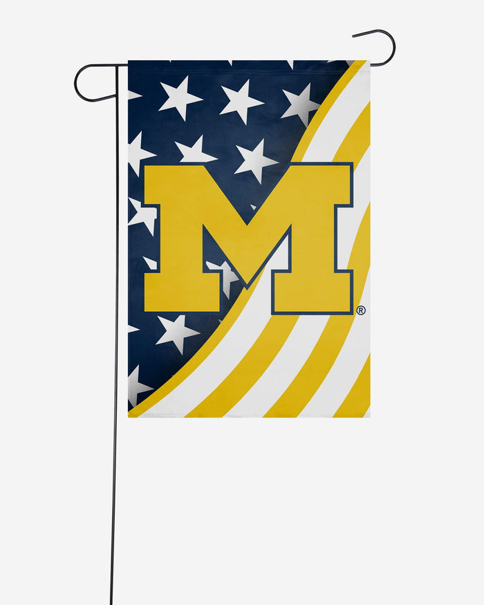 Michigan Wolverines Americana Garden Flag FOCO - FOCO.com