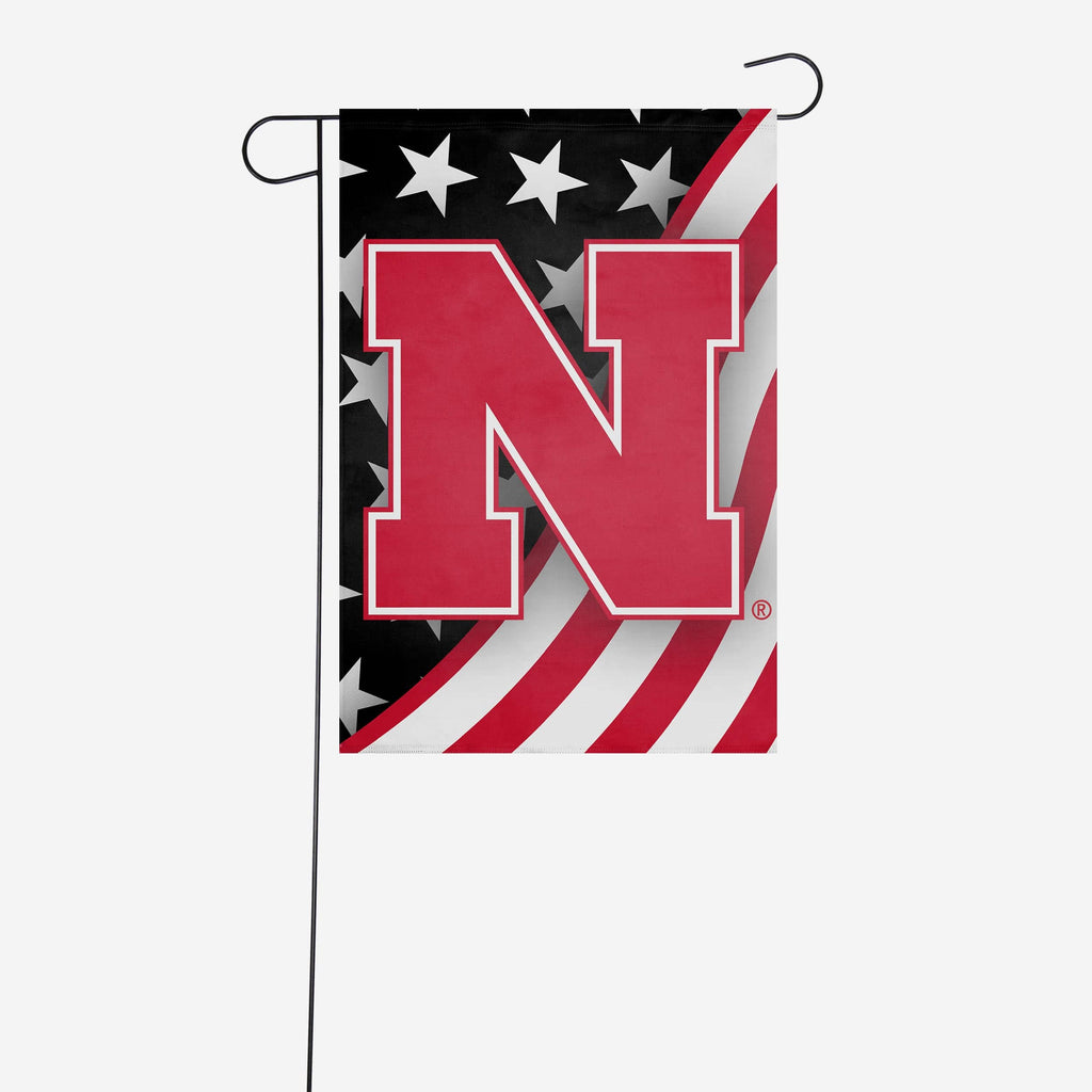 Nebraska Cornhuskers Americana Garden Flag FOCO - FOCO.com