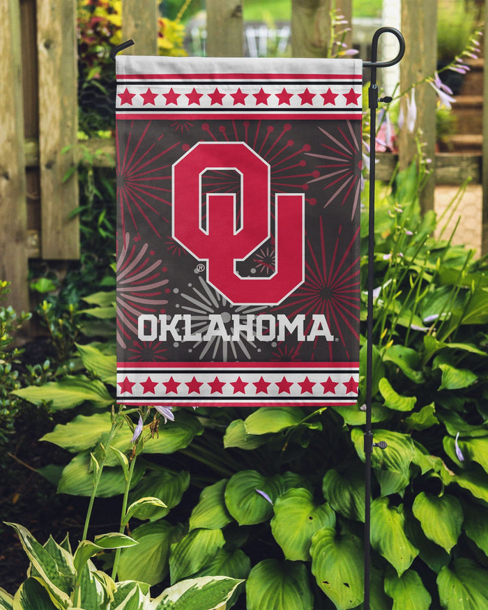 Oklahoma Sooners Americana Garden Flag FOCO - FOCO.com