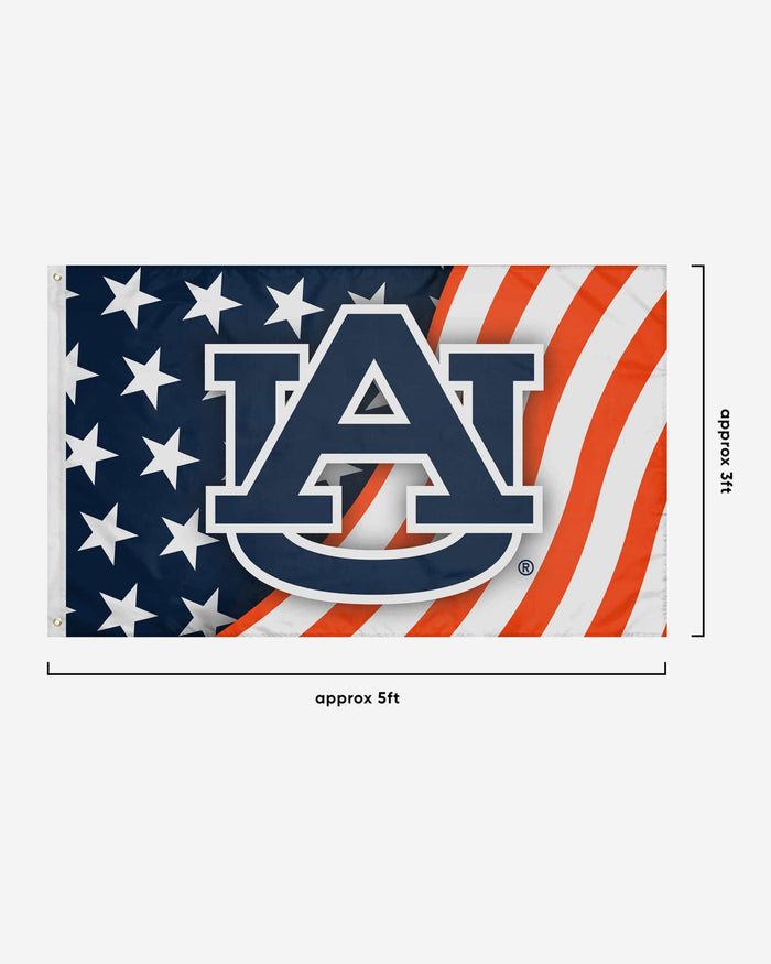 Auburn Tigers Americana Horizontal Flag FOCO - FOCO.com