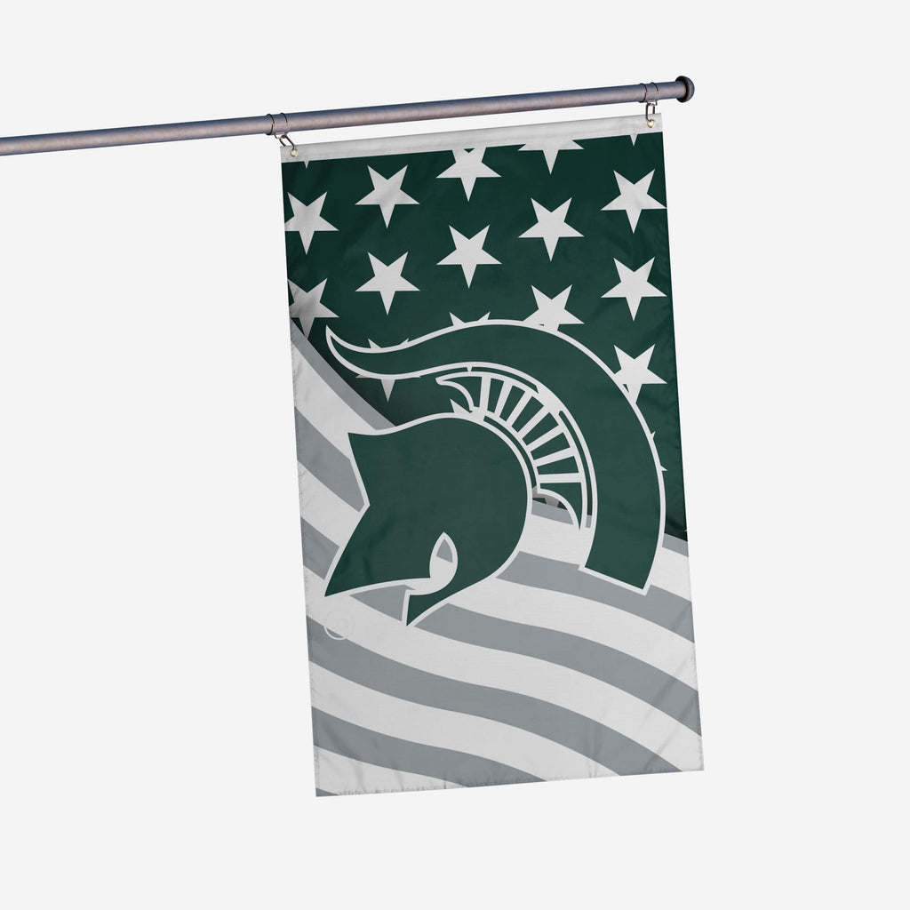 Michigan State Spartans Americana Horizontal Flag FOCO - FOCO.com