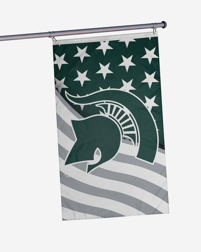 Michigan State Spartans Americana Horizontal Flag FOCO - FOCO.com