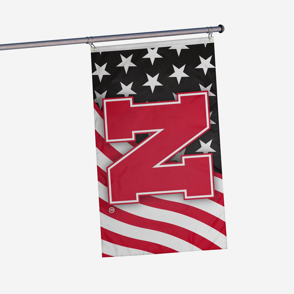 Nebraska Cornhuskers Americana Horizontal Flag FOCO - FOCO.com