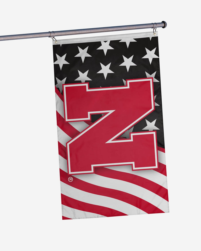 Nebraska Cornhuskers Americana Horizontal Flag FOCO - FOCO.com