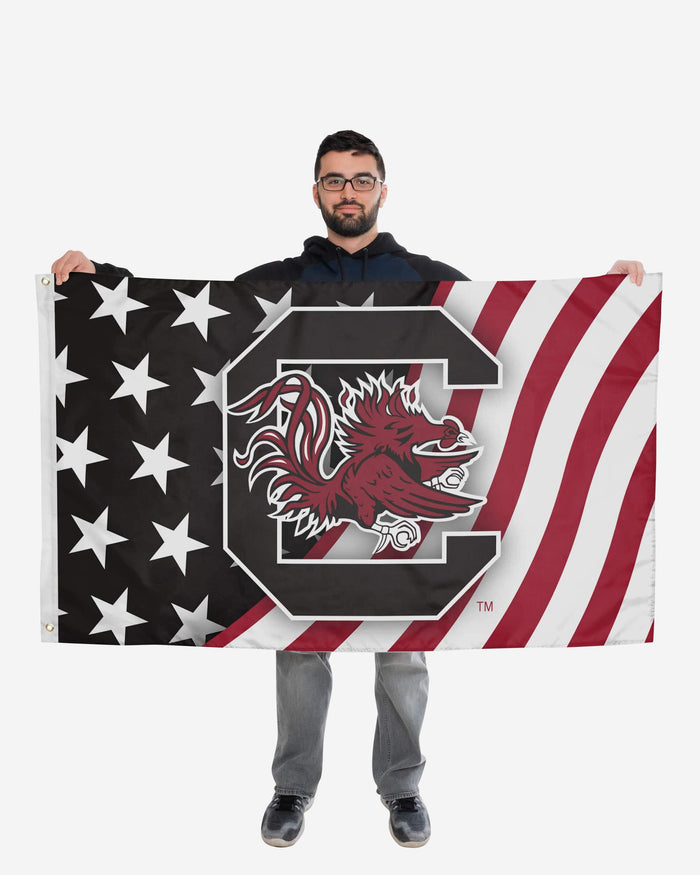 South Carolina Gamecocks Americana Horizontal Flag FOCO - FOCO.com