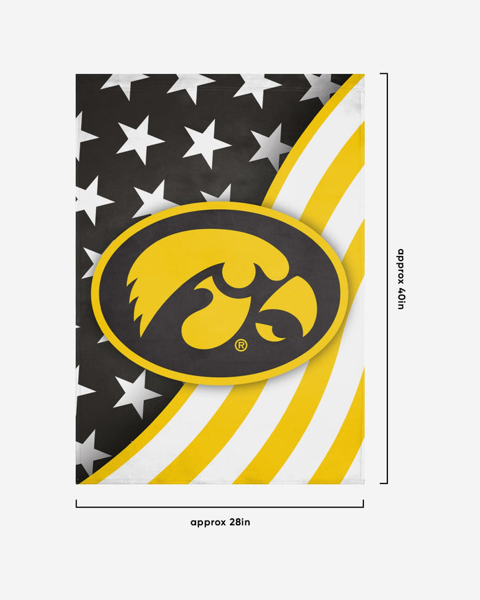 Iowa Hawkeyes Americana Vertical Flag FOCO - FOCO.com