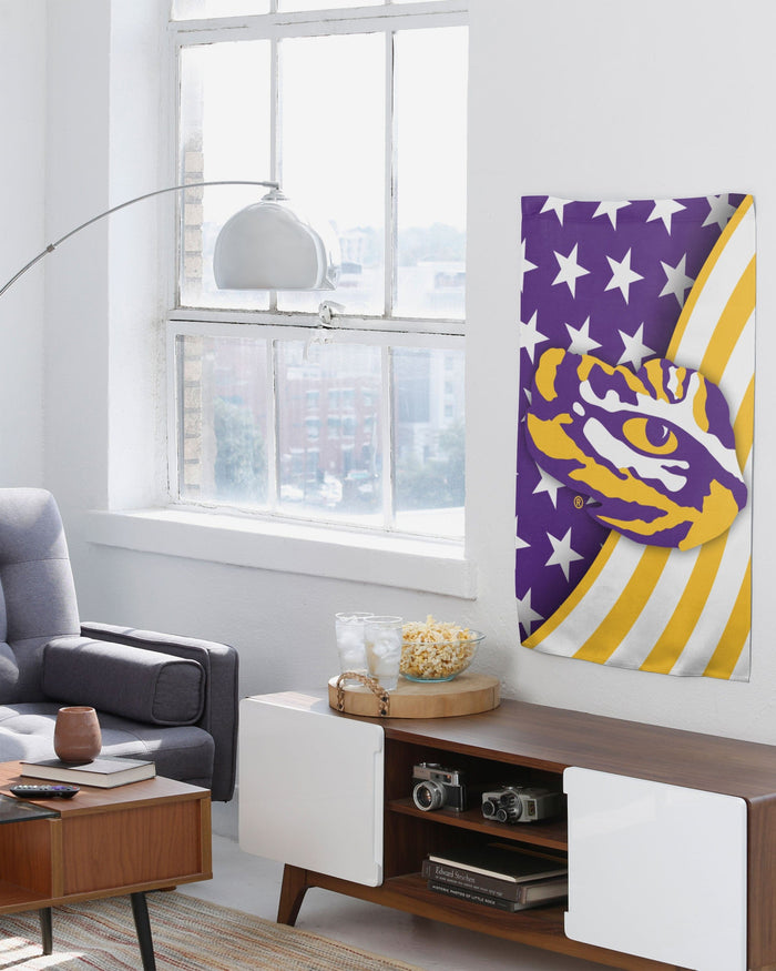 LSU Tigers Americana Vertical Flag FOCO - FOCO.com