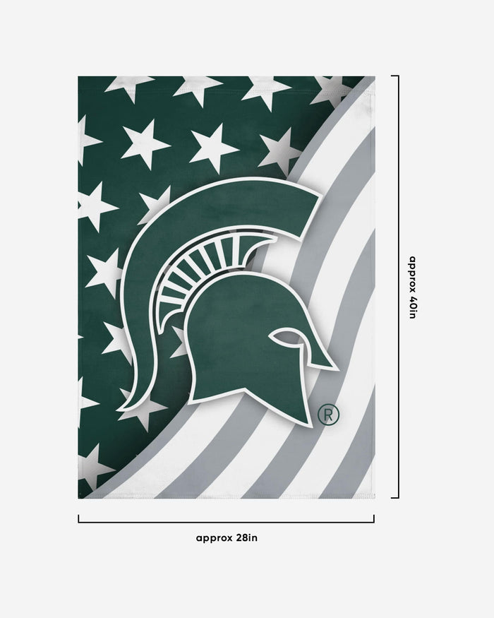 Michigan State Spartans Americana Vertical Flag FOCO - FOCO.com