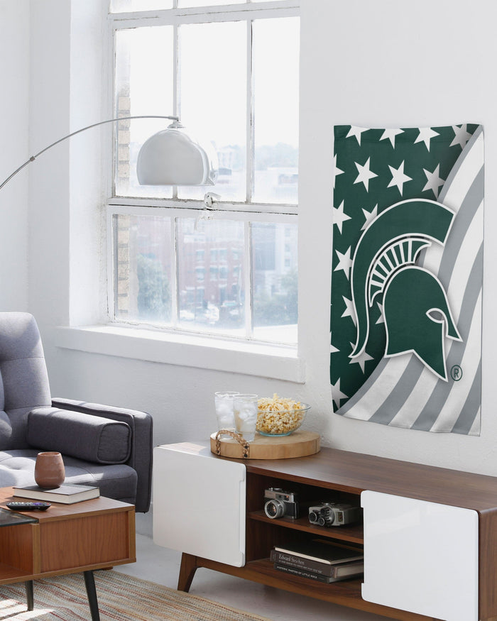 Michigan State Spartans Americana Vertical Flag FOCO - FOCO.com